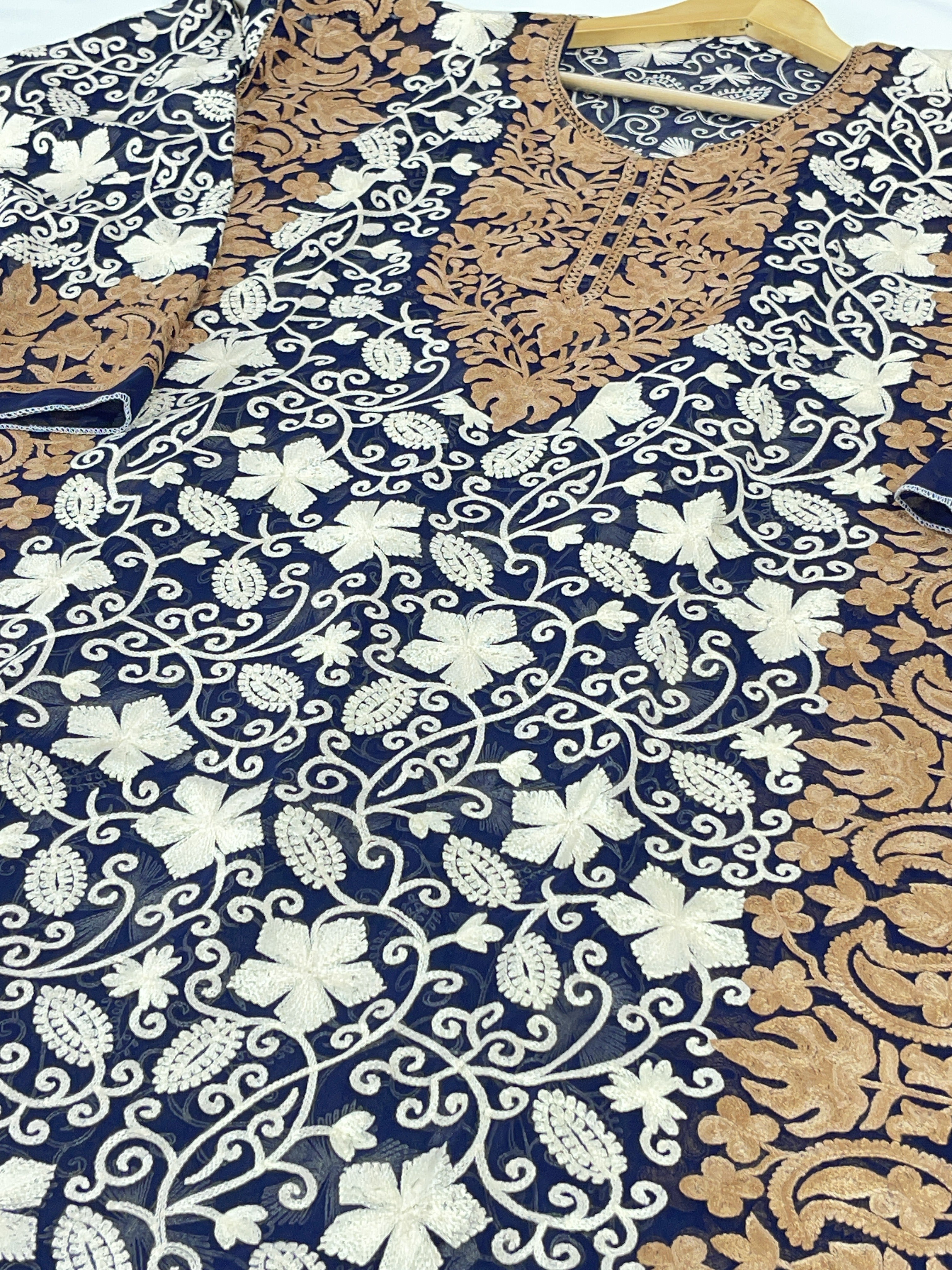 kashmiri Handwoven kurti Semi Stitched