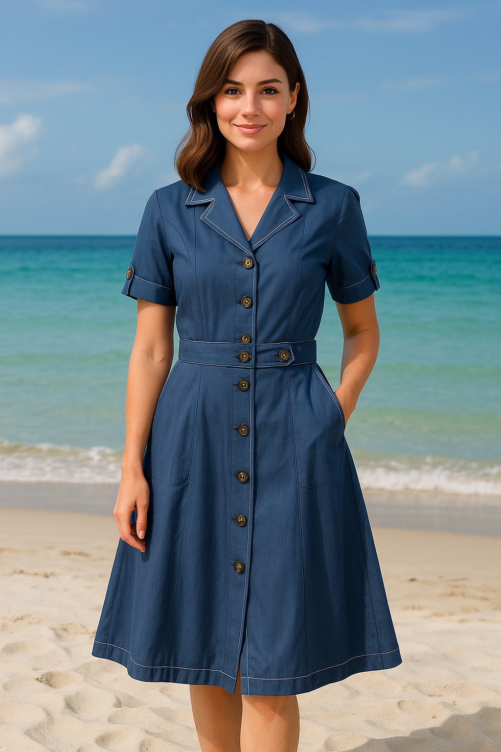 Light Blue Long one Piece