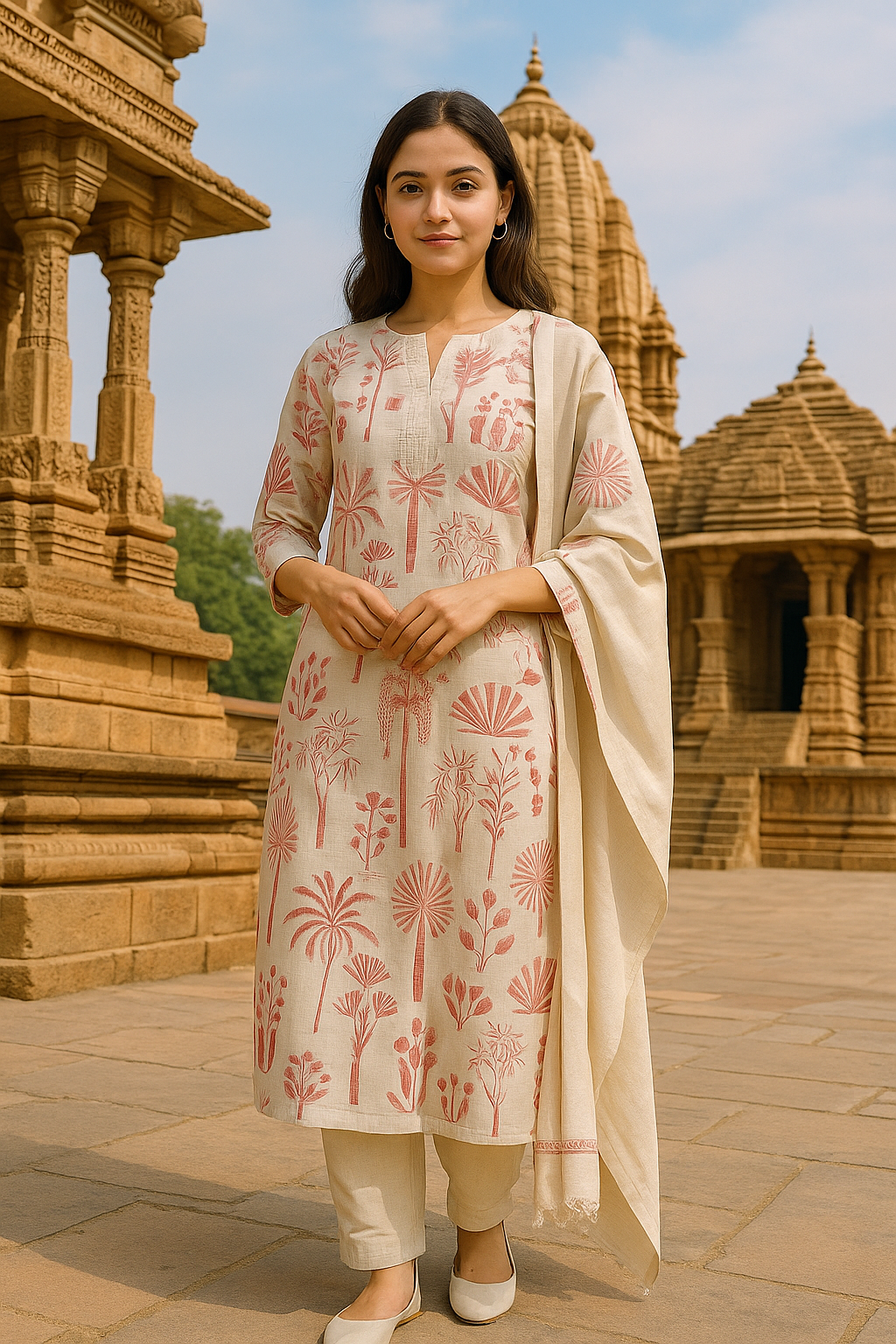 Khadi Kurti Set