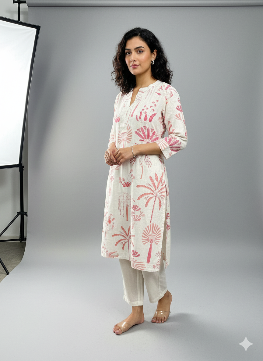 Khadi Kurti Set