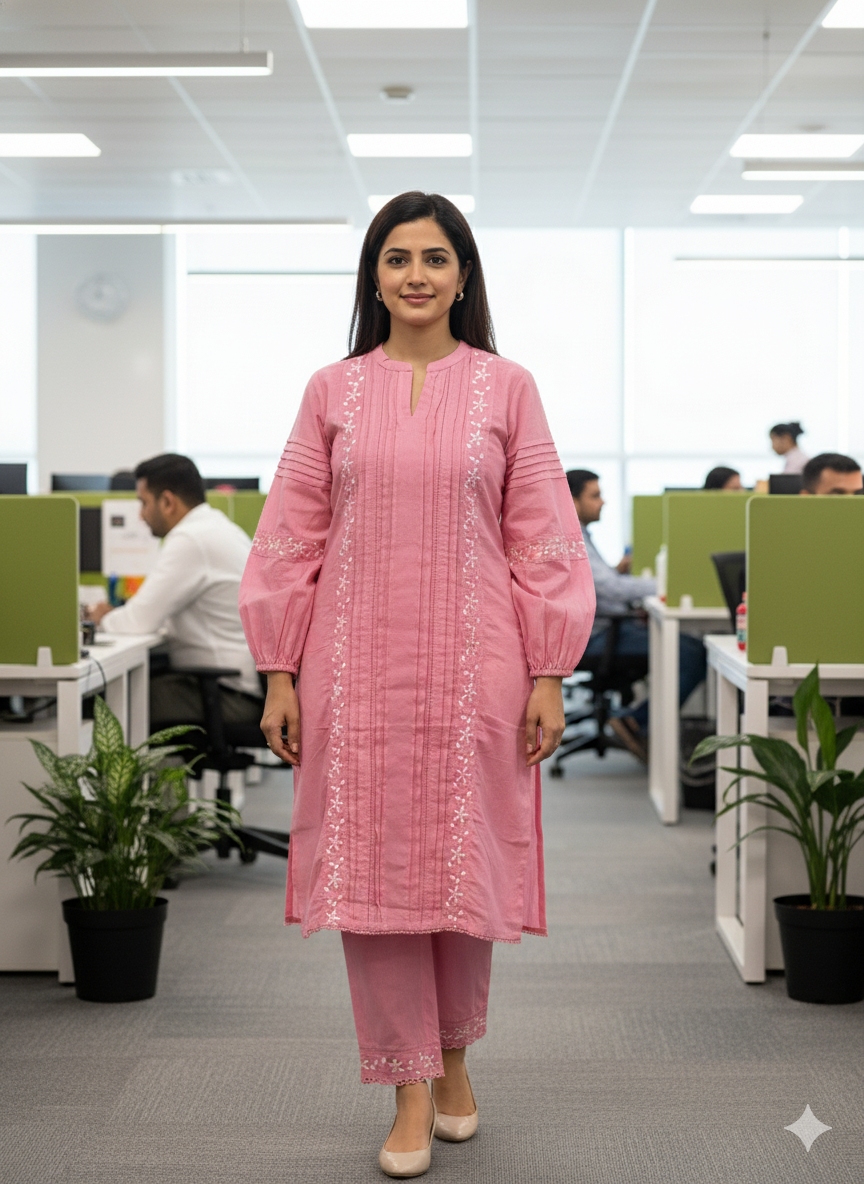 Embroidery Kurti Set