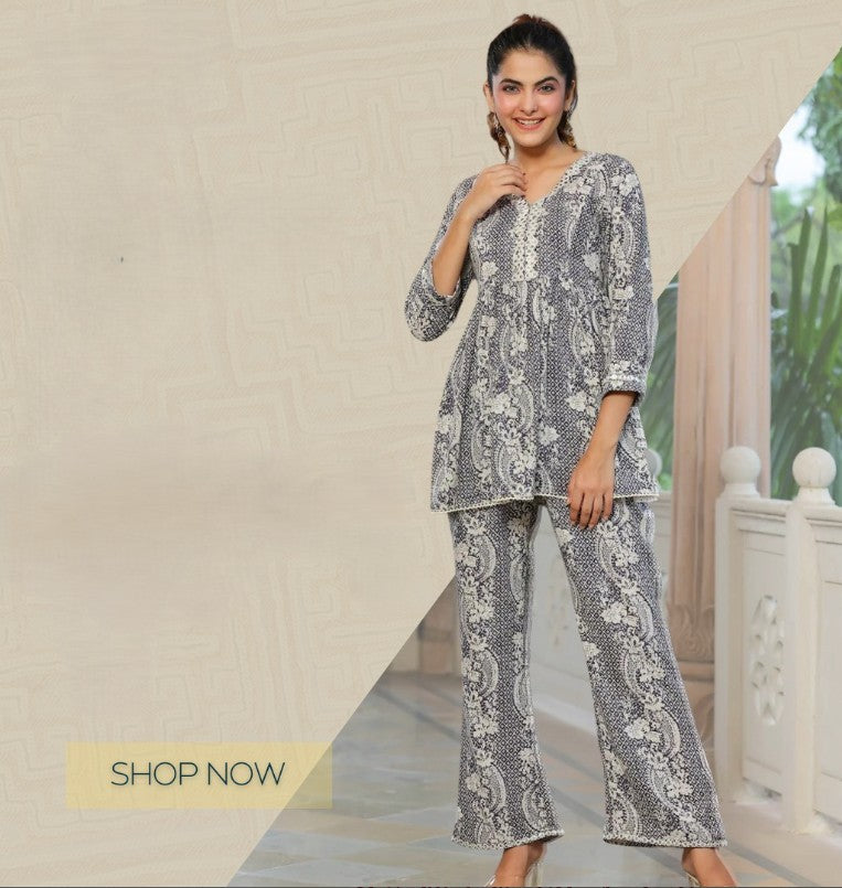 Ethnic Floral Cordsets
